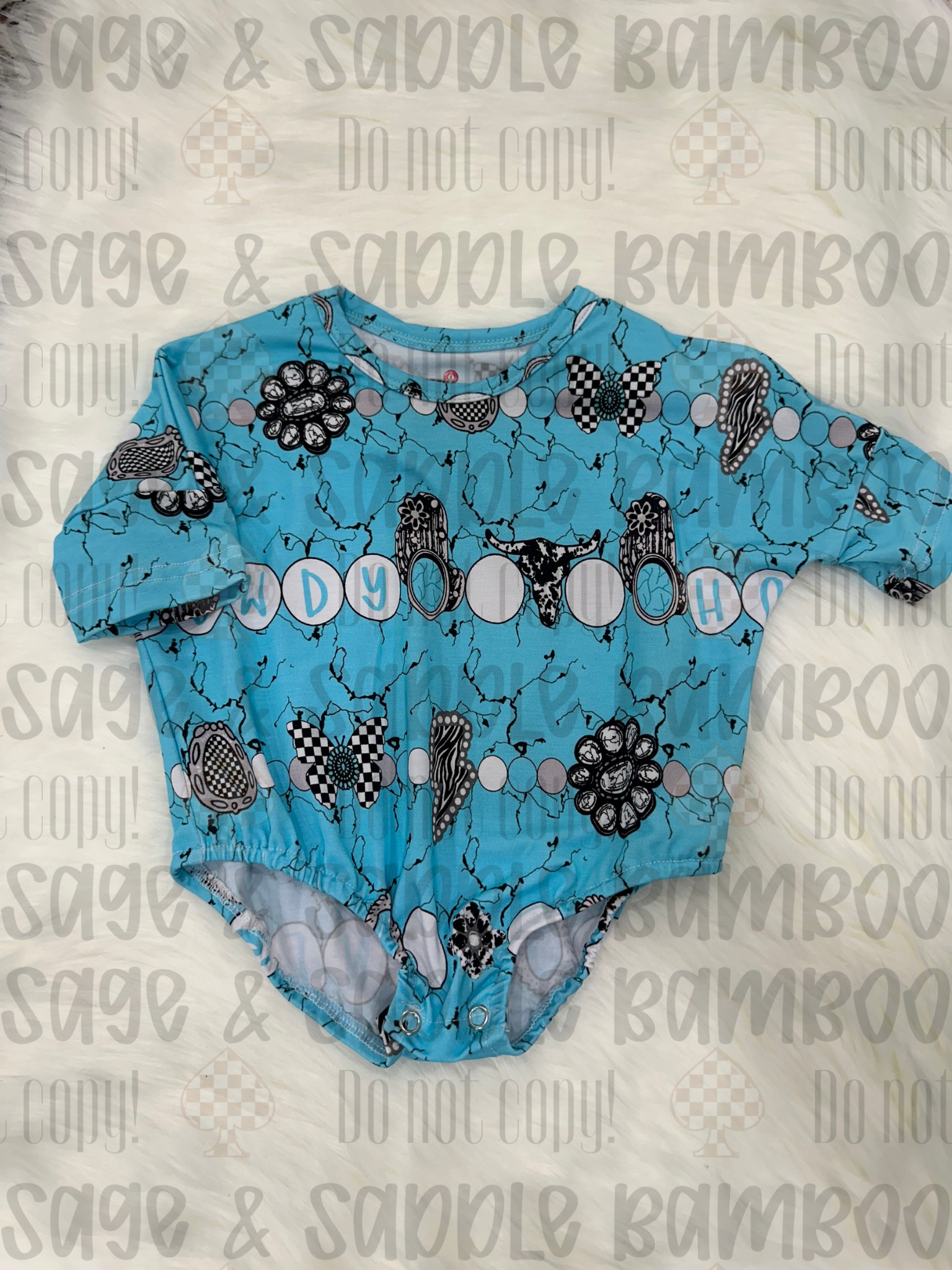 Turquoise Howdy Bubble