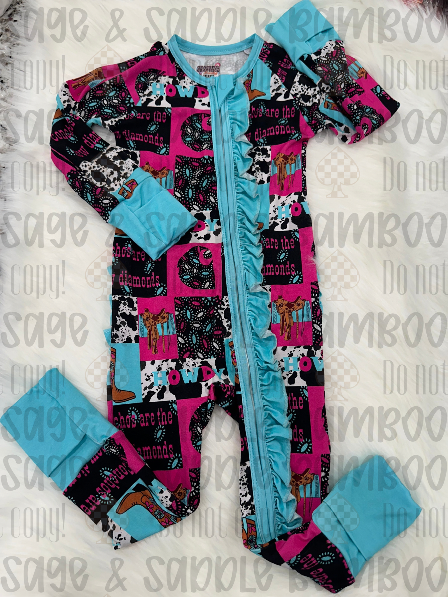 Diamond CH Ruffle Zippy