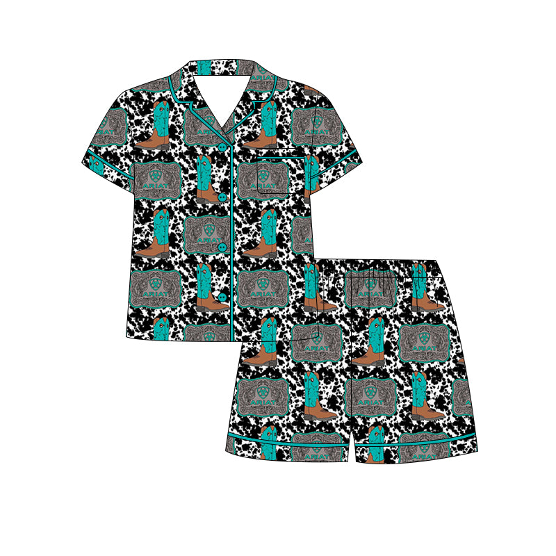 Adult Button Up + Shorts